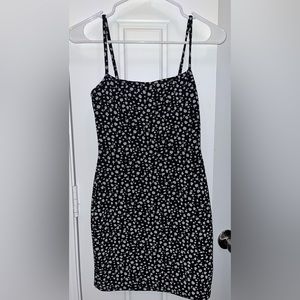 Black and white mini dress